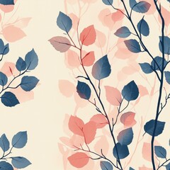 Delicate Watercolor Leaves