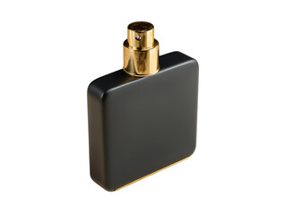 Matte Black and Gold Perfume Bottle