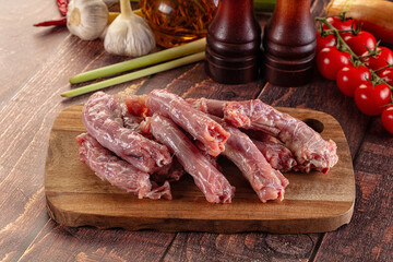 Raw chicken neck for cooking