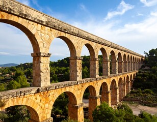 Fototapeta premium Ancient stone arches span a valley