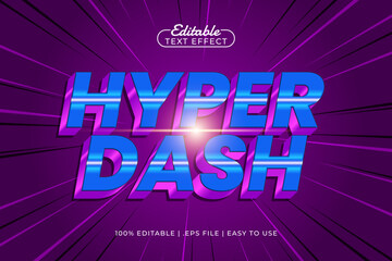 hyper dash editable text effect with a speed and fast text style