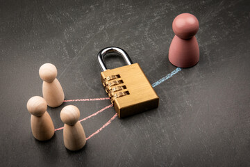 Restricted access and leadership control with combination padlock and group separation