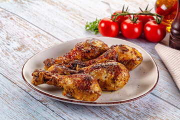 Baked chicken drumsticks with spices