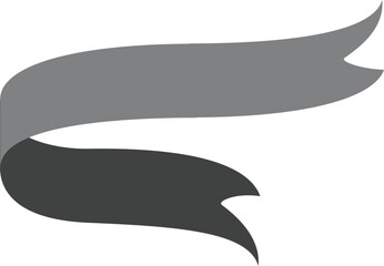 vector illustration of grey ribbon for design