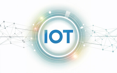 Obraz premium IOT Internet of Things technology concept with futuristic network.