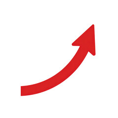 red curve arrow icon isolated on transparent background Remove png, Clipping Path, pen tool