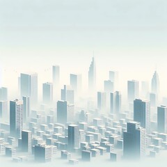 Obraz premium A modern urban skyline with high-rise office buildings and skyscrapers towers over the city