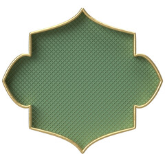 Elegant shiny Gold and Green Decorative Frame Banner