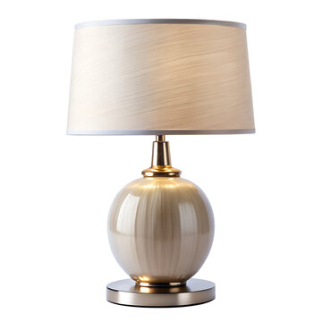 Modern table lamp isolated on transparent background