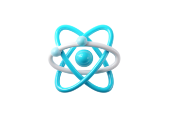 atom model isolated on white