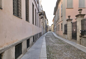 Street view from city of Crema, Lombardy, Italy