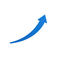 blue curve arrow icon isolated on transparent background Remove png, Clipping Path, pen tool