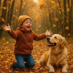 Golden retriever dog sitting in grass outdoors