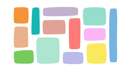Abstract Geometric Shapes in a Colorful, Modern Composition, Ideal for Design Elements