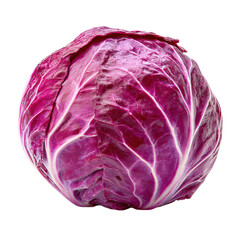 Obraz premium A head of red cabbage on transparent background
