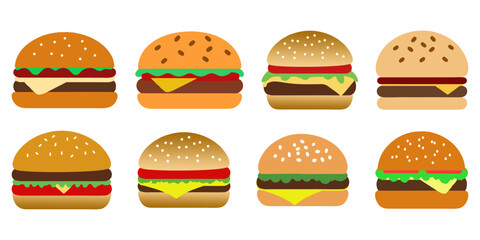 Variety of Delicious Burgers A Culinary Delight