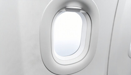Obraz premium airplane window frame isolated on white background.illustration, bright, window, travel, border, clip art, collage, curve, harmony, neat, purity, render, simplicity, smooth, three-dimensional, blind, 