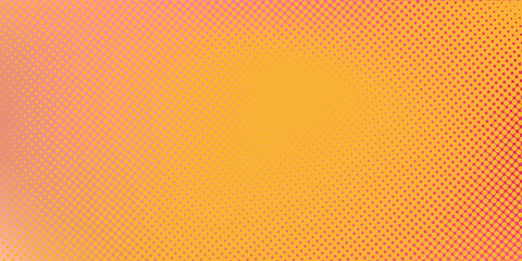 A yellow and orange background with a pattern of squares and dots.