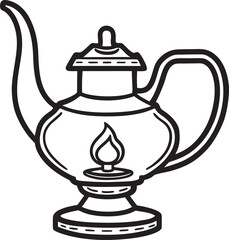 vintage teapot isolated on white