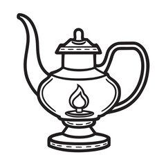 vintage teapot isolated on white