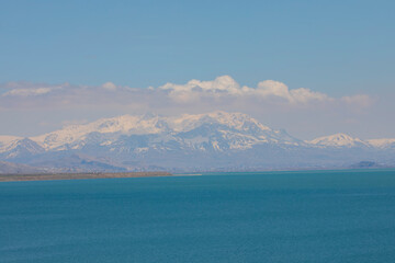 Obraz premium View of Mount Ararat from Van city