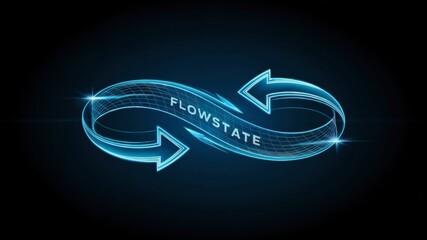 An abstract graphic illustration of a seamless infinity symbol, symbolizing an unbreakable cycle or a closed-loop system in areas such as sustainability, data flow, or financial markets.