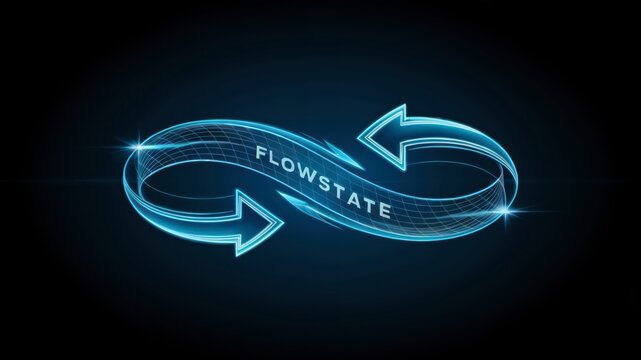 An abstract graphic illustration of a seamless infinity symbol, symbolizing an unbreakable cycle or a closed-loop system in areas such as sustainability, data flow, or financial markets.