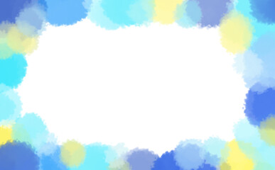 青系・寒色の優しい水彩風フレーム