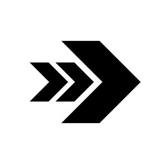 Unique and simple arrow icon. Modern charts and info-graphic elements.