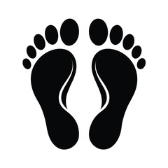 foot prints on white background