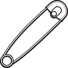 safety pin isolated on white background