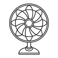 Obraz premium fan on white background