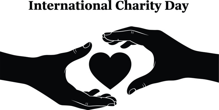 Celebrate international charity day with hands holding a heart, symbolizing love, care, and support for humanity through giving and volunteering - Powered by Adobe