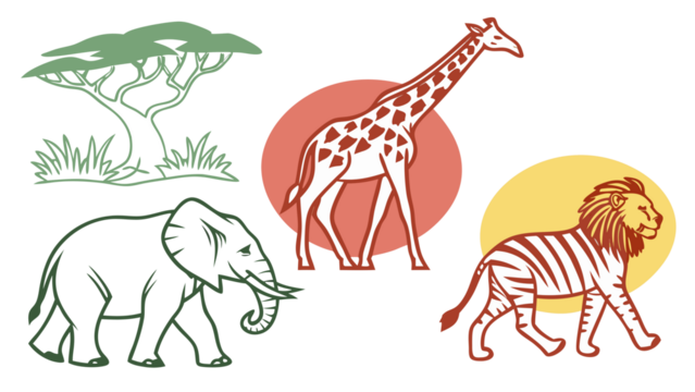 vector illustration of a giraffe