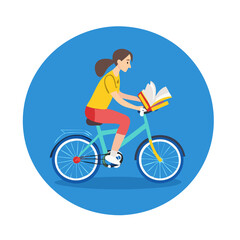 Fototapeta premium man riding a bike
