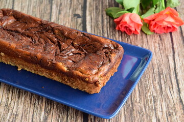 Peanut butter almond butter loaf cake