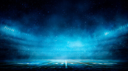 Stadium with a blue sky background