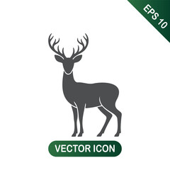 deer silhouette vector illustration