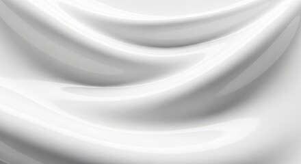 Smooth and shiny white cream texture background with fluid motion