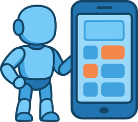 Mobile App Development Illustration Flat Design Concept