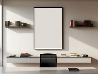 Modern home office with natural light and minimalist decor