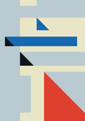 cover set template set with bauhaus retro shape design