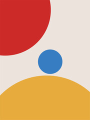 Vector set Poster and collage template Bauhaus art style. Trendy simple and minimalist 20s modern art. For print and wall art.