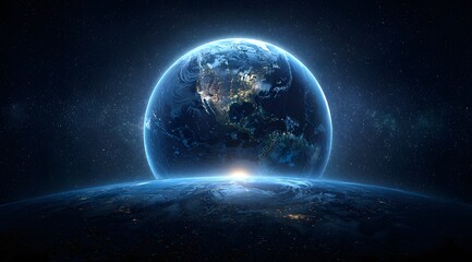 Fototapeta premium Blue Planet Earth From Space
