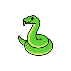 Fototapeta premium Cartoon Snake Vector Illustration