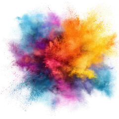 Fototapeta premium Colorful, vibrant powder explosion in rainbow hues
