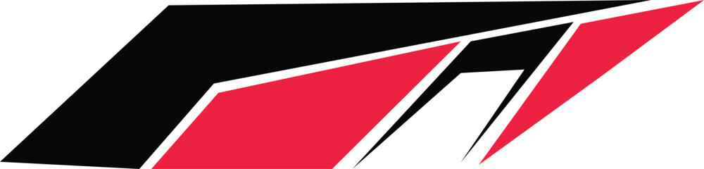 Obraz premium Velocity Stripe Dynamic Racing Decals and Flag Stickers for High Speed Style
