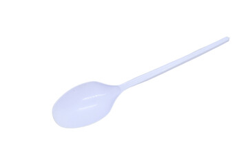 plastic spoon isolated on white