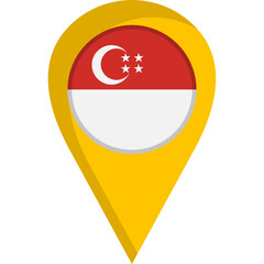Indonesia Flag Location Pin Icon