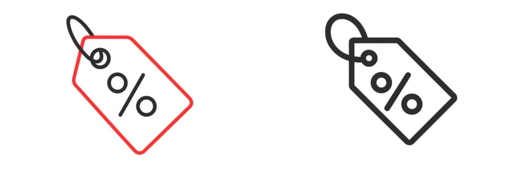 Discount tags design for sales and promotions in vector style